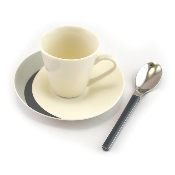 Service à café 3 pièces Tasse + Soucoupe + Cuillère Eme Natura Stone Grey online