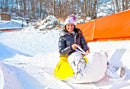 Cuscinone Slitta per Neve 160x110 cm in Acrilico Pomodone Scivolone Grigio Chiaro-4
