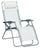 Chaise longue pliante inclinable Zero Gravity en fer et textilène Versilia Ecru