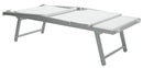 Lettino Prendisole da Giardino 189x61x38 cm in Alluminio e Textilene Simba Bianco-4