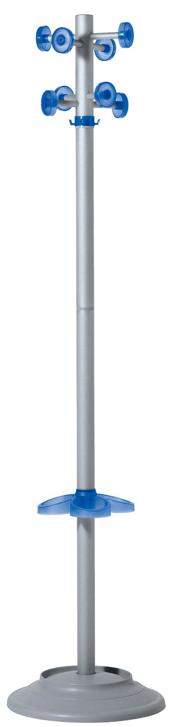 acquista Porte-Manteau Ø45x173 cm avec Porte-Parapluie en Acier Tosini Foxtrot Gris et Bleu Clair