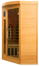 Sauna Finlandese ad Infrarossi 2/3 Posti 120x120 cm H190 in Legno di Abete Apollon 2C-2