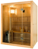 Sauna Finlandese ad Infrarossi 3 Posti 153x110 cm H190 in Legno di Abete Sense 3-2