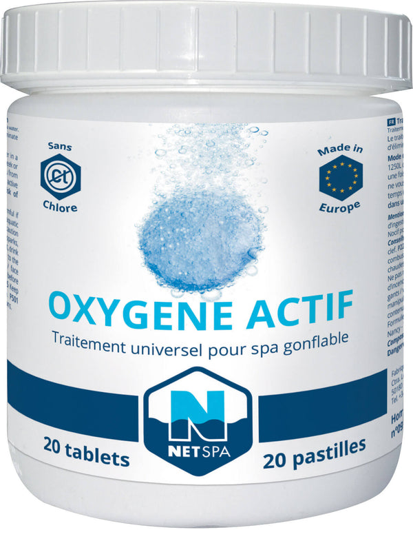 online 20 pastilles d'oxygène actif de 20gr pour piscines d'hydromassage et piscines hors sol NetSpa