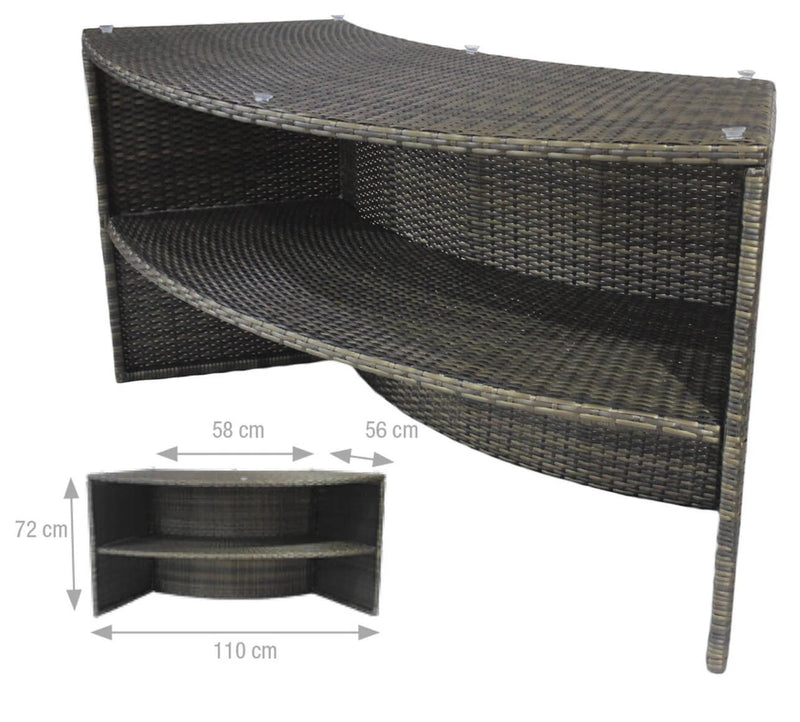 Vasca Idromassaggio da Esterno Semirigida Riscaldata 4 Posti con Mobili Ø156x70 cm NetSpa Vita Nera-4