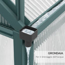 Serra da Giardino 190x312x201 cm con Finestra e Porta Scorrevole Struttura in Alluminio Verde-7