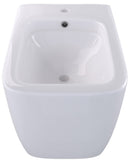 Coppia di Sanitari WC e Bidet a Terra Filo Muro in Ceramica 36x54,5x41,5 cm Street Bonussi Bianco Lucido-7