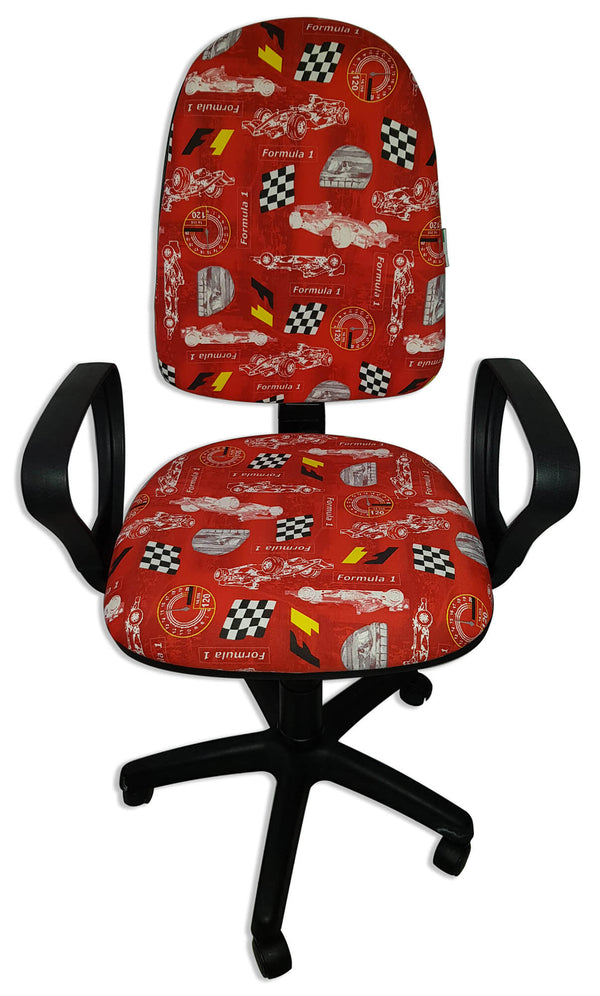 online Fauteuil de bureau opératif en tissu rouge Renier F1