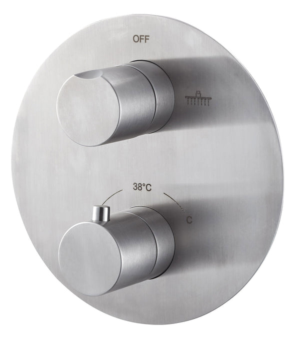 Mitigeur thermostatique à levier unique encastrable en acier inoxydable satiné Nile acquista