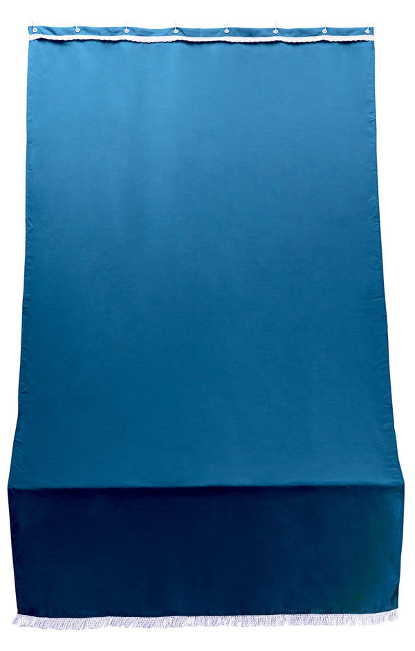 Store pour Chevauchement 1,4x2,5m en Polyester avec Anneaux Rainier Bleu Uni acquista