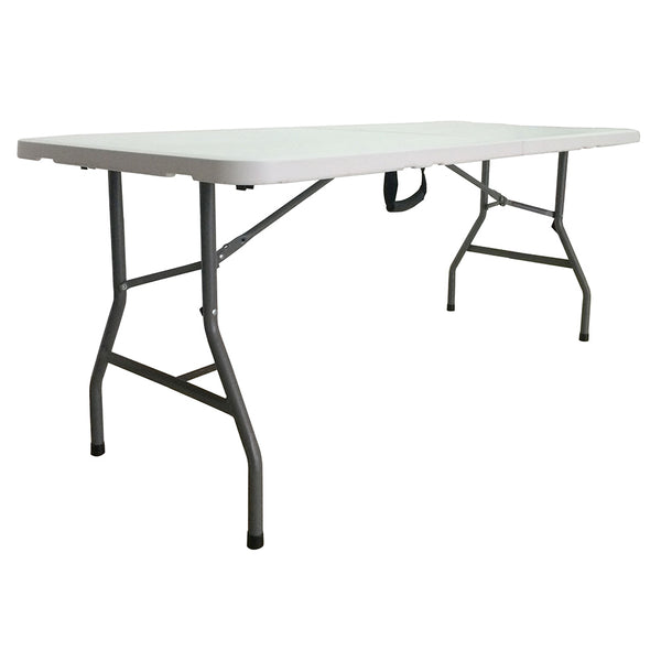 sconto Table de restauration rectangulaire pliante 183x76x74 cm Horeca Blanc
