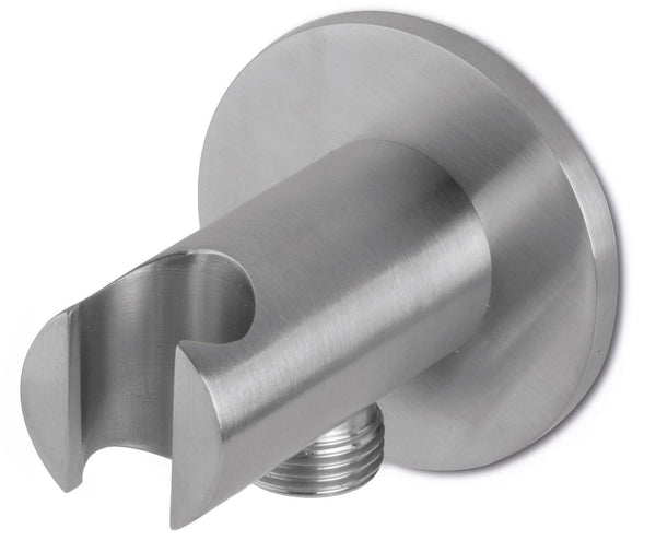 Sortie d'eau Nile en acier inoxydable satiné avec support de douchette sconto