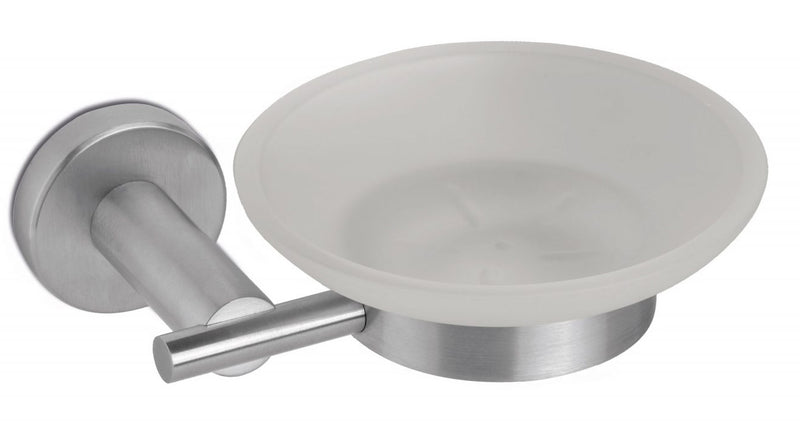 Porta Sapone da Parete in Acciaio Inox Satinato Nilo-1