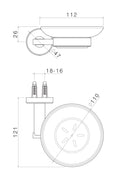 Porta Sapone da Parete in Acciaio Inox Satinato Nilo-2