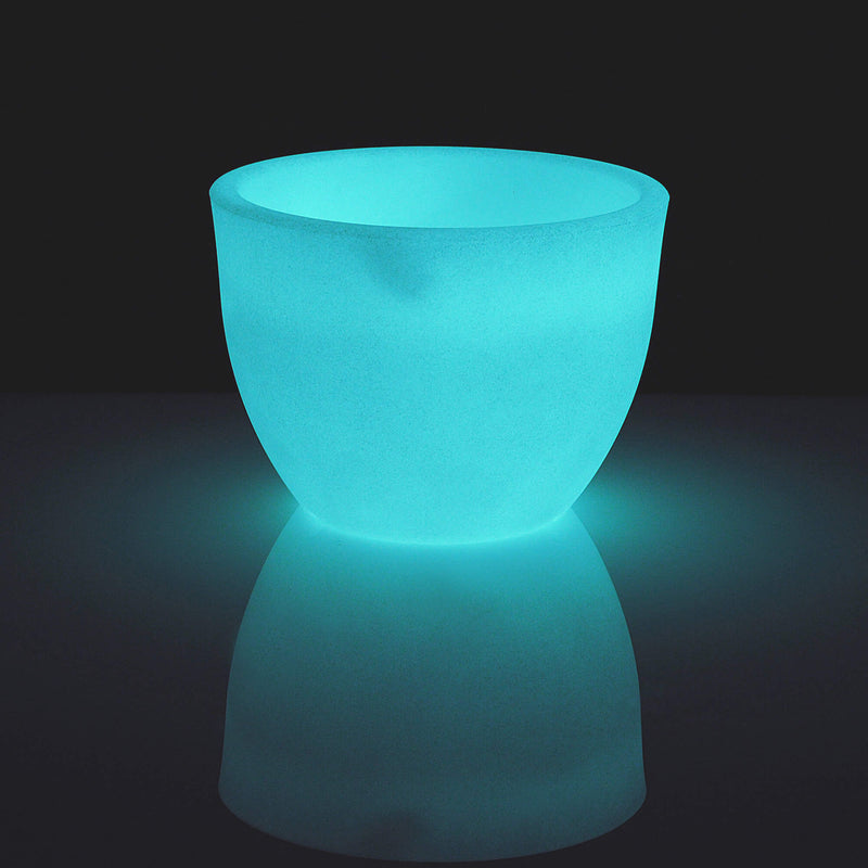 Vaso Ø40x30cm in Polietilene Vanossi Orione Bianco Fluo-2