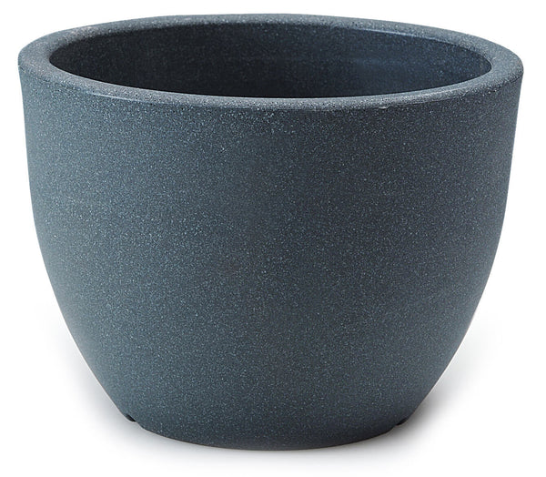 sconto Set de 2 Vases en Polyéthylène Vanossi Orione Gris Foncé Différentes Tailles