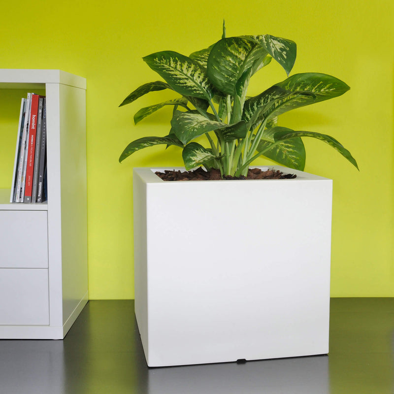 Vaso 49x49x48cm in Polietilene Vanossi Atlantis Bianco-2
