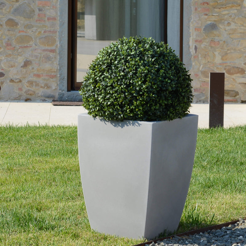 Vaso 50x36x36cm in Polietilene Vanossi Hydrus Quadro Pietra Serena-2