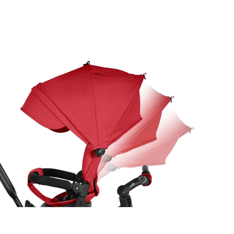 Triciclo Passeggino per Bambini 6 in 1 con Seggiolino Reversibile Qplay Premium Rosso-3