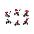 Triciclo Passeggino per Bambini 6 in 1 con Seggiolino Reversibile Qplay Premium Rosso-9