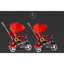 Triciclo Passeggino Seggiolino Reversibile 6in1 Happy Kids Rosso-10