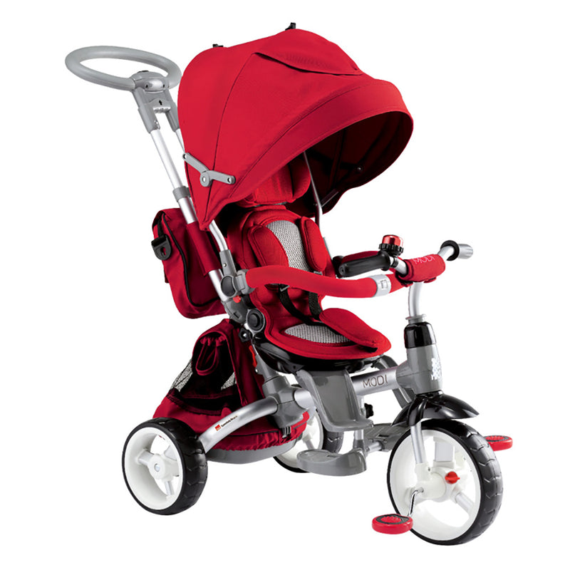 Triciclo Passeggino Seggiolino Reversibile 6in1 Happy Kids Rosso-1