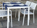 Tavolo da Giardino 188x88x75 cm in Acciaio RD Italia Dorio 190X90 Bianco-4