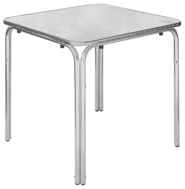 online Table de jardin empilable carrée Vorghini en aluminium et acier 70x70 cm
