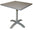Vorghini Calipso Tortora Table de jardin carrée en aluminium 70x70 cm