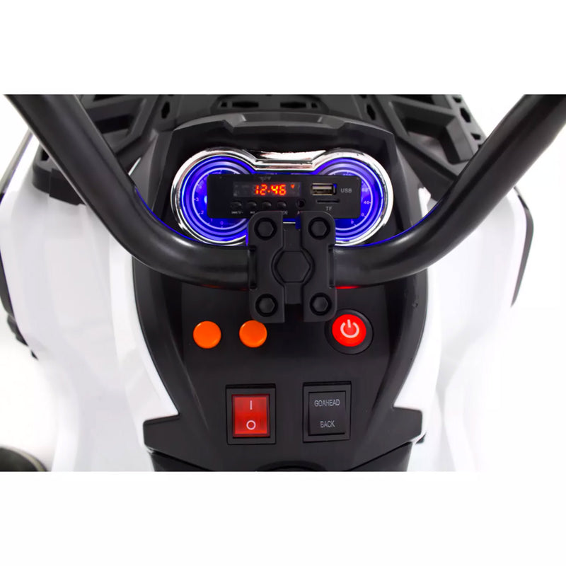 Quad Elettrico per Bambini 12V Happy Kids Superquad Bianco-10