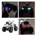 Quad Elettrico per Bambini 12V Happy Kids Superquad Bianco-8