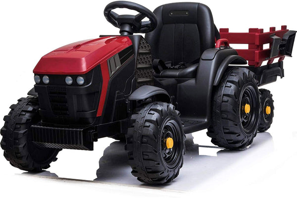 Tracteur électrique pour enfants 12V avec remorque rouge Happy Kids online