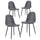 Lot de 4 chaises 43x42x86 cm en beau simili cuir gris