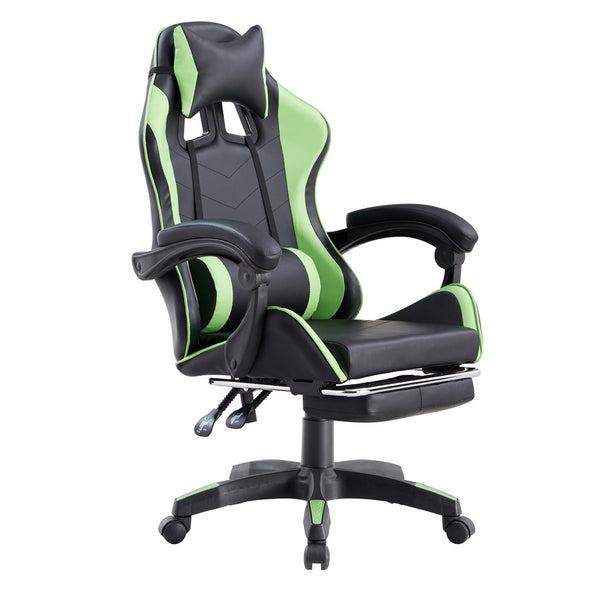 Chaise de jeu ergonomique en simili cuir vert/noir prezzo