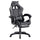 Chaise de jeu ergonomique en simili cuir gris/noir