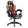 Chaise de jeu ergonomique en simili cuir orange/noir