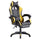 Chaise de jeu ergonomique en simili cuir jaune/noir