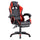 Chaise de jeu ergonomique en simili cuir rouge/noir