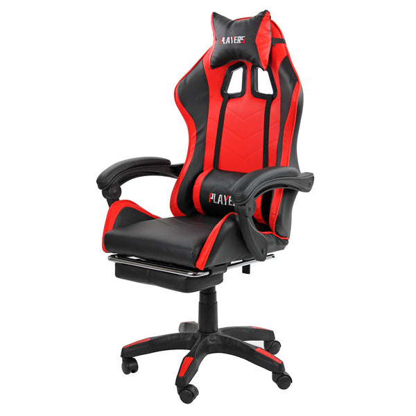 Chaise de jeu ergonomique en simili cuir rouge/noir prezzo