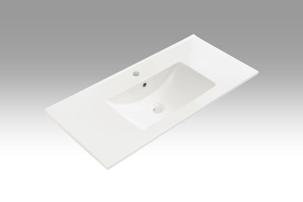 Lavabo Rectangulaire Encastrable Céramique 101x46,5x2cm Blanc TFT prezzo