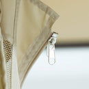 Dondolo Letto 3 Posti 237x155x217 cm con Copertura a Gazebo e Zanzariera Beige-7