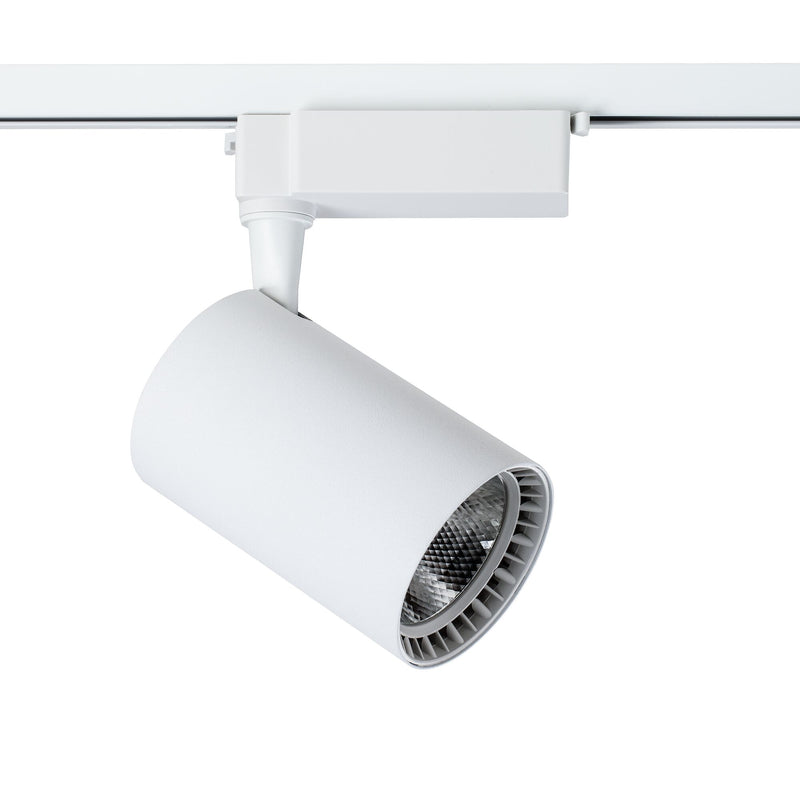 Faretto a LED per Sistema Illuminazione Binario 30W 3000K in Alluminio Vuoro  Bianco-3