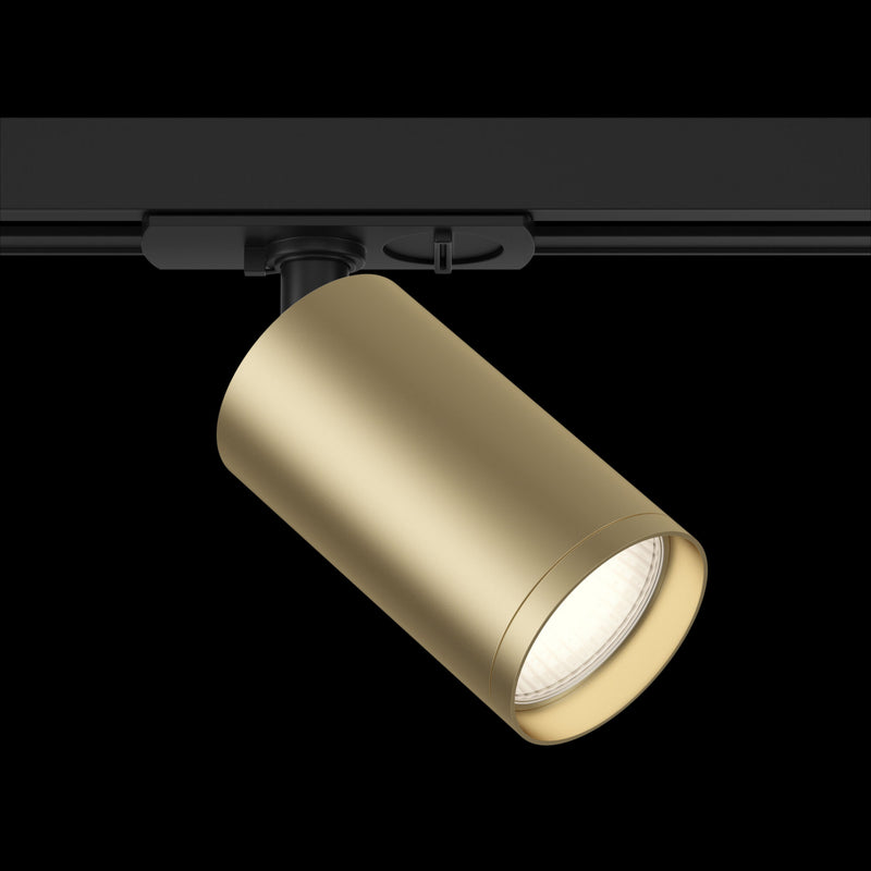 Faretto per Sistema Illuminazione Binario 50W GU10 in Alluminio  Nero e Ottone-2