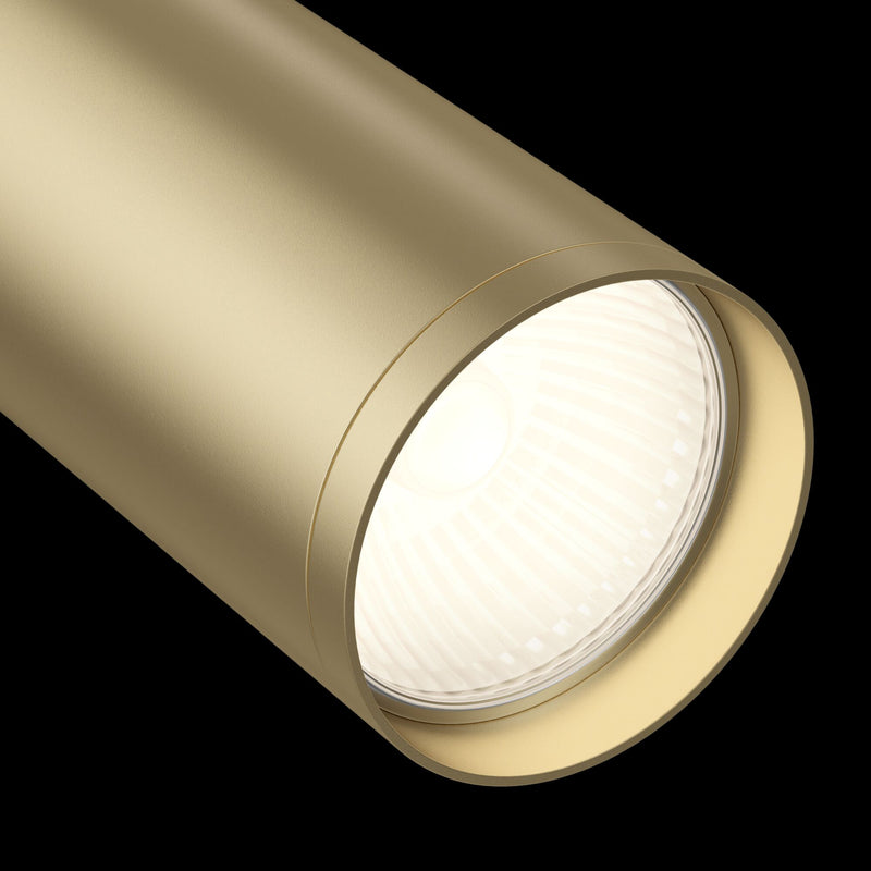 Faretto per Sistema Illuminazione Binario 50W GU10 in Alluminio  Bianco e Ottone Opaco-3