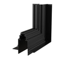 Connettore ad Angolo Esterno per Sistema Illuminazione a Binario  Nero-1