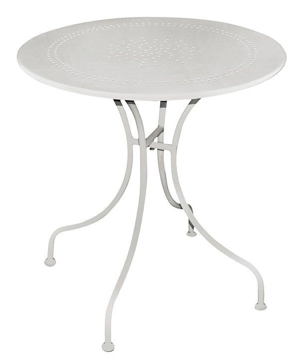 online Table basse de jardin ronde Ø60 cm en fer Peschiera Vorghini ivoire