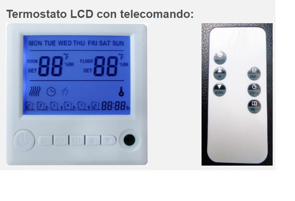 Thermostat mural numérique chronothermostat avec télécommande Sined blanche online