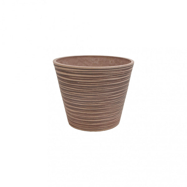 online Vase Camellia moyen Ø35x33 cm en fibre synthétique Gris tourterelle