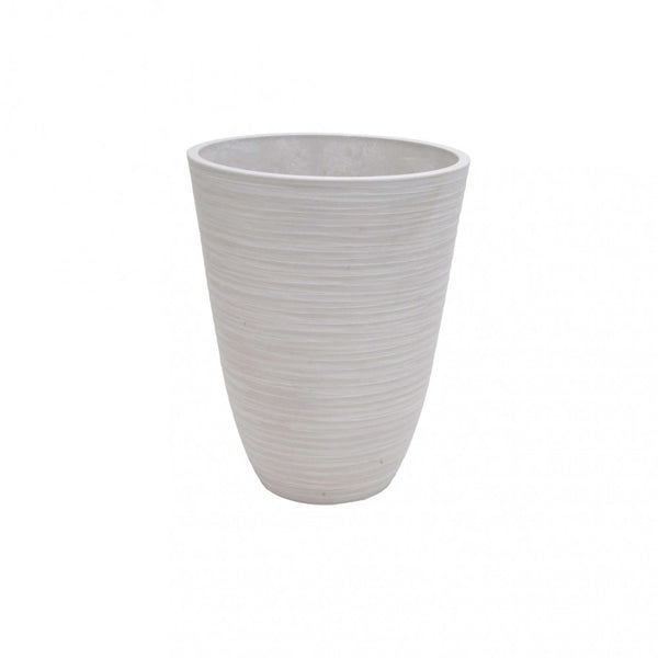 Vase moyen Anémone Ø29x36 cm en fibre synthétique blanche sconto