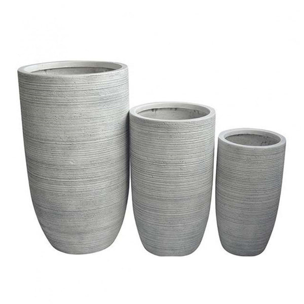 acquista Ensemble de 3 vases gris en fibre d'argile violette